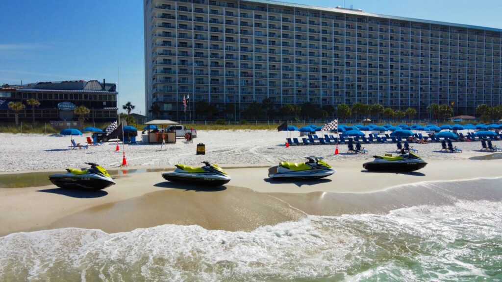 Jet ski rentals near our vacation rental condos in Panama City Beach, FL.